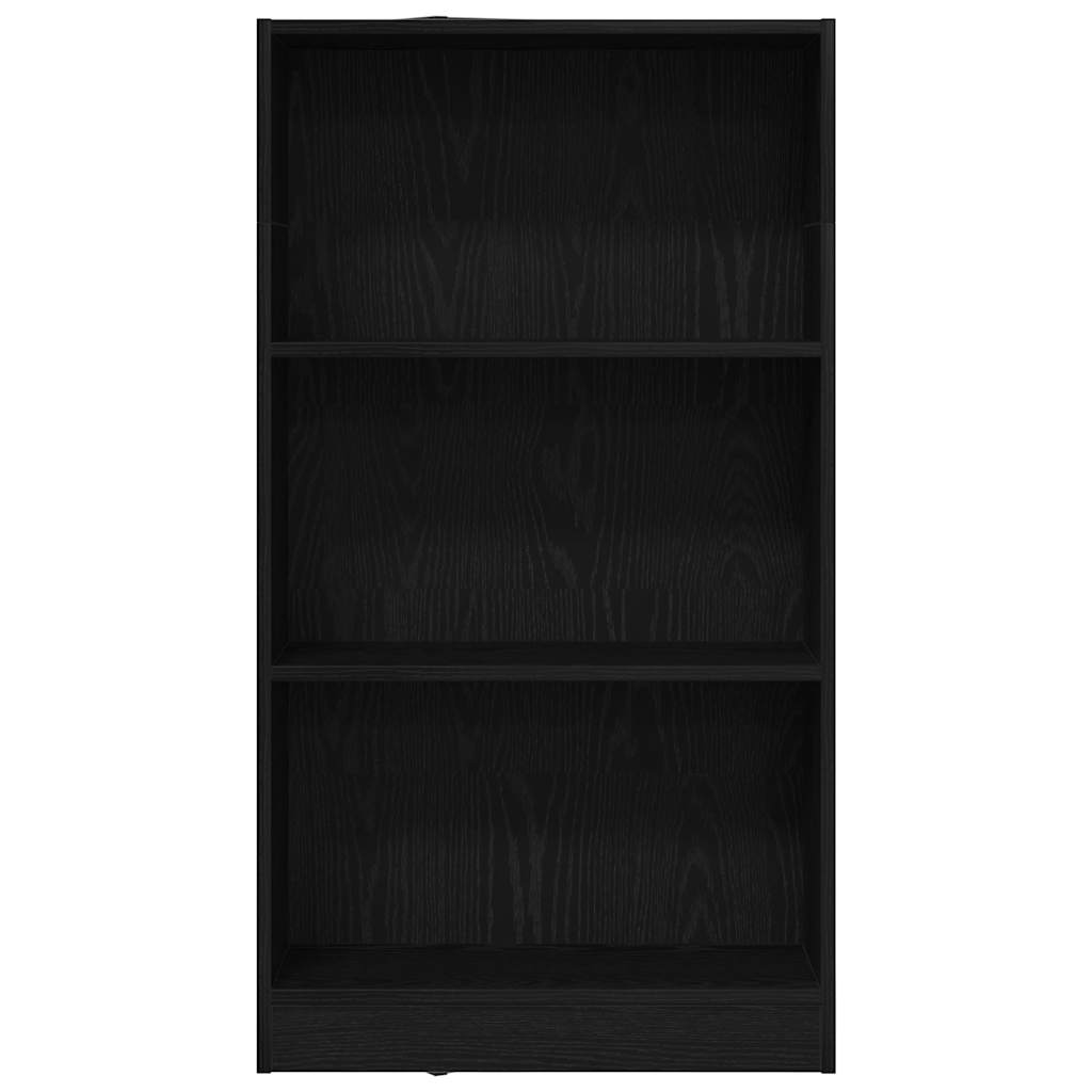 Bookcase Black Oak 60x24x109 cm Engineered Wood