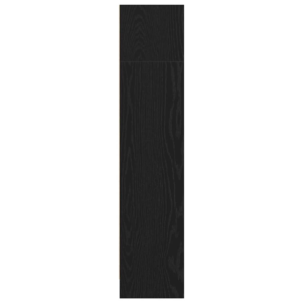 Bookcase Black Oak 60x24x109 cm Engineered Wood