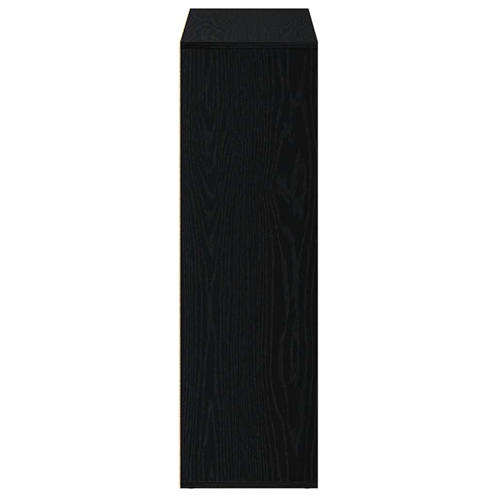 Book Cabinet Black Oak 98x29x97.5 cm Engineered Wood