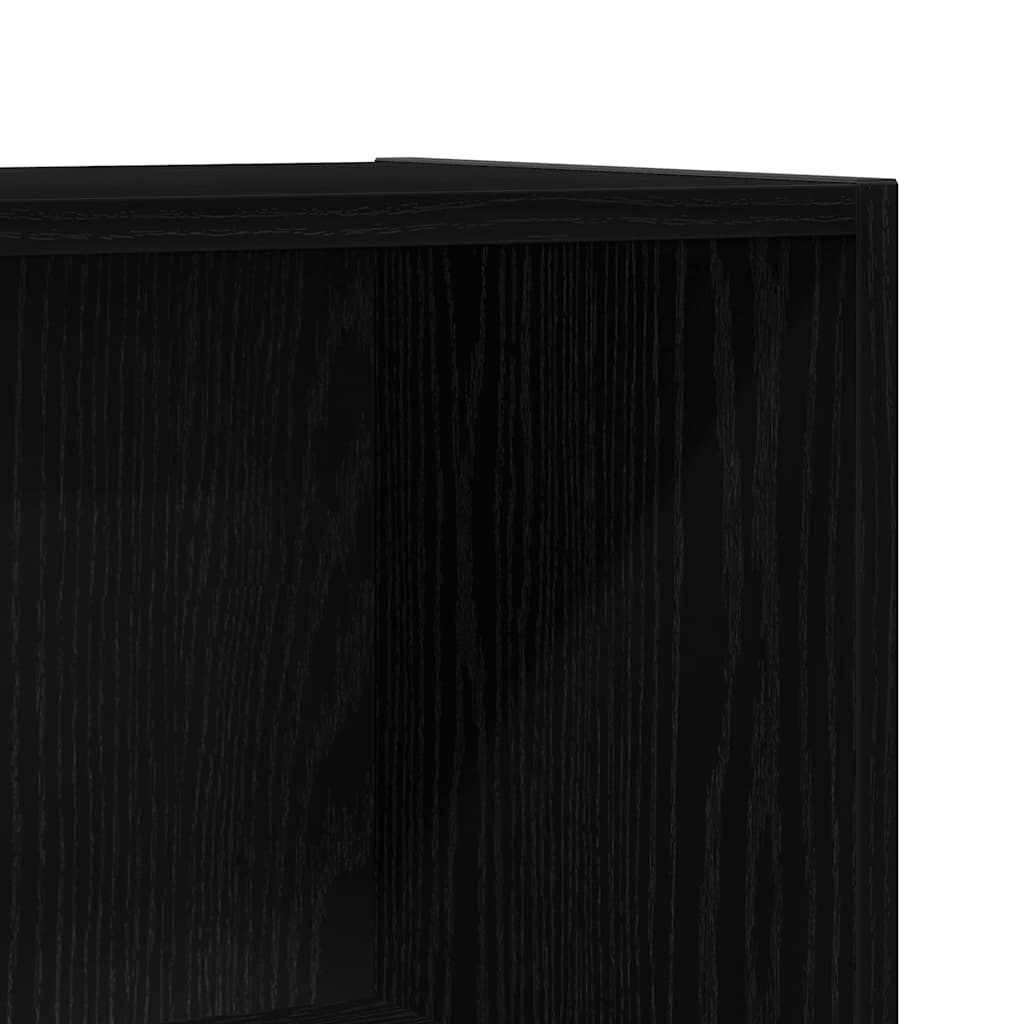 Book Cabinet/Room Divider Black Oak 60.5x30x90cm Engineered Wood