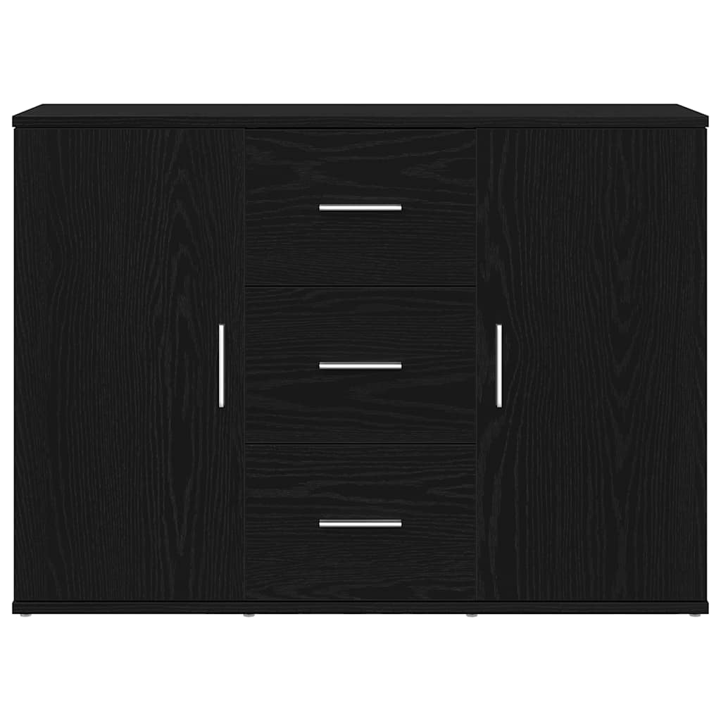 Sideboard Black Oak 91x29.5x65 cm Engineered Wood