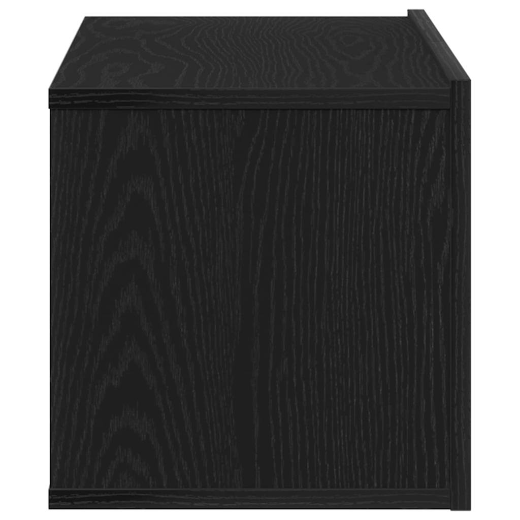 TV Cabinets Black oak 80 x 30 x 30 cm Engineered Wood