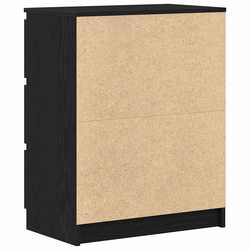 Sideboard Black Oak 60x35x76 cm Engineered Wood