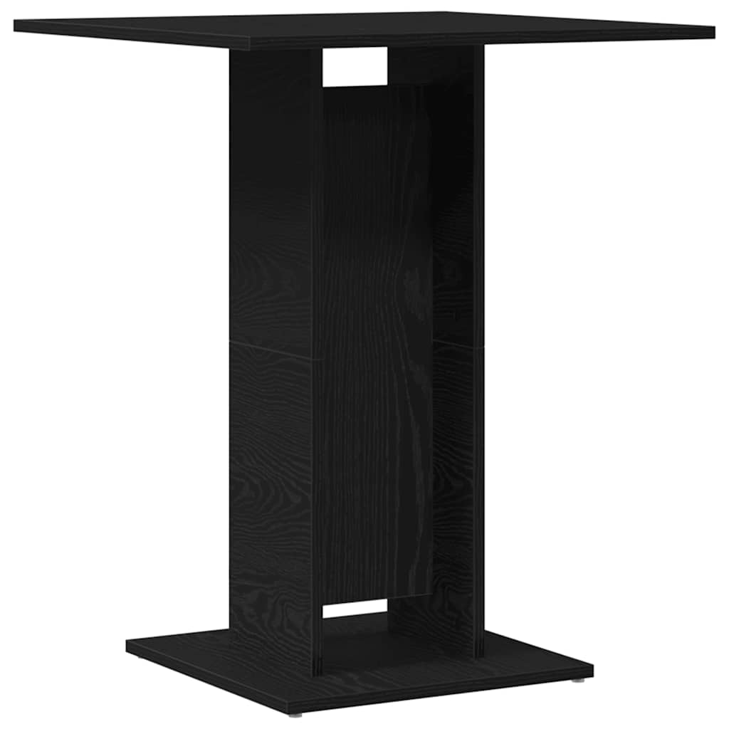 Bistro Table Black Oak 60x60x75 cm Engineered Wood