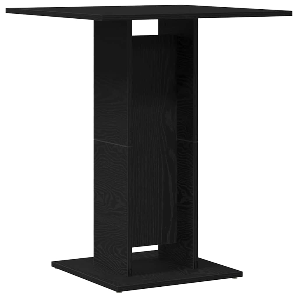 Bistro Table Black Oak 60x60x75 cm Engineered Wood