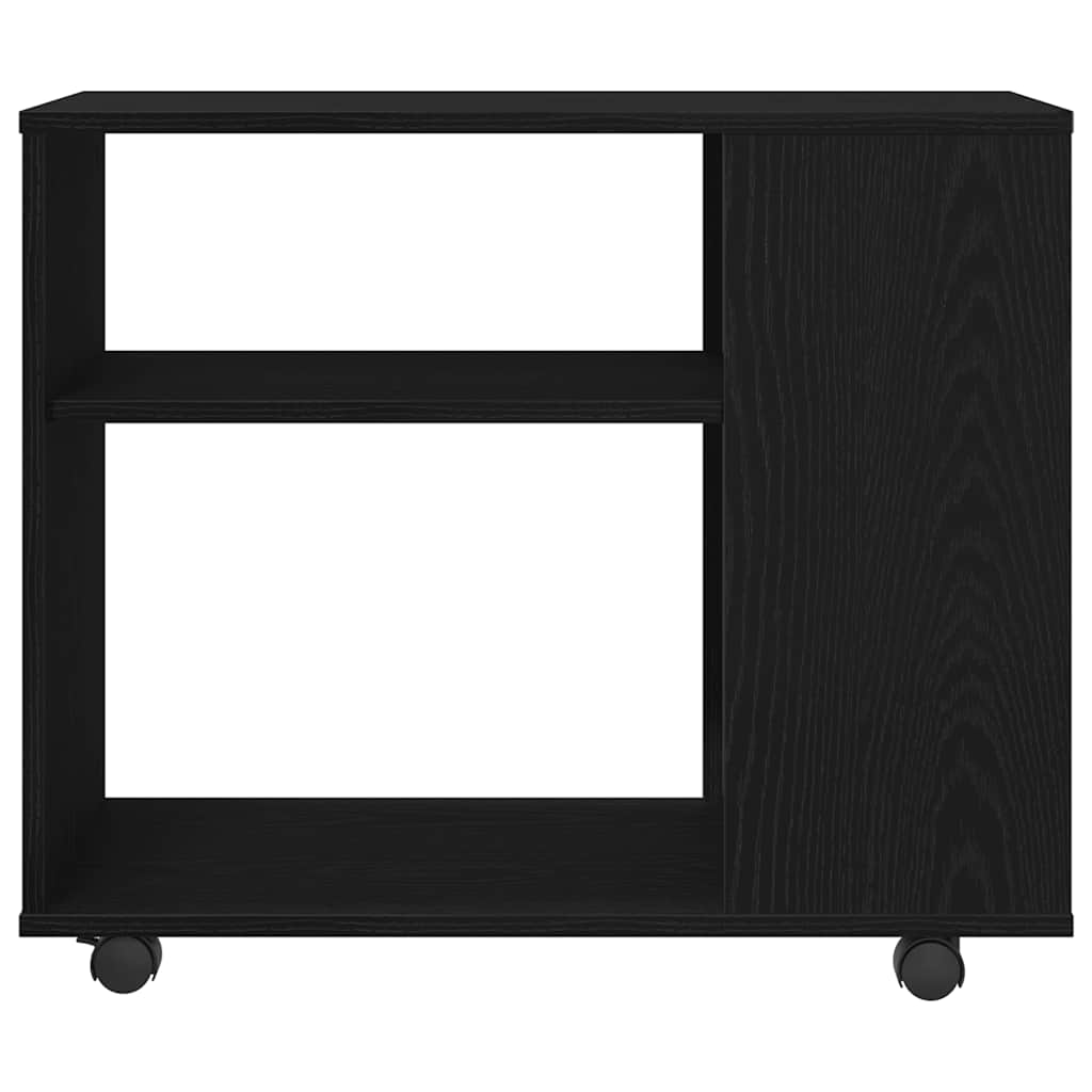 Side Table Black Oak 70x35x60 cm Engineered Wood