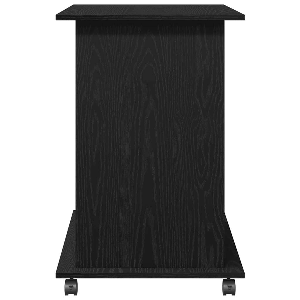 Computer Desk Black Oak 80x50x75 cm Engineered Wood