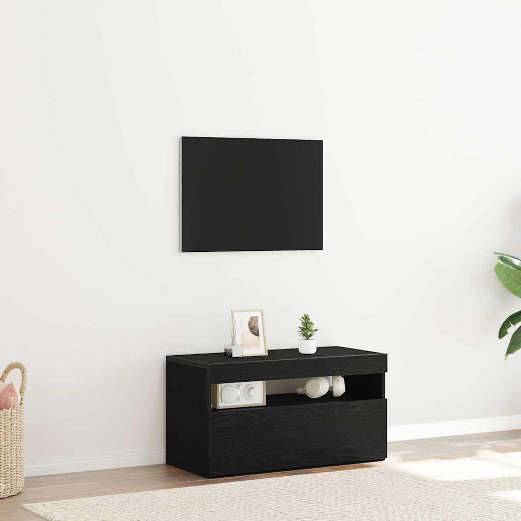 TV Cabinet Black 75 x 35 x 40 cm Engineered wood