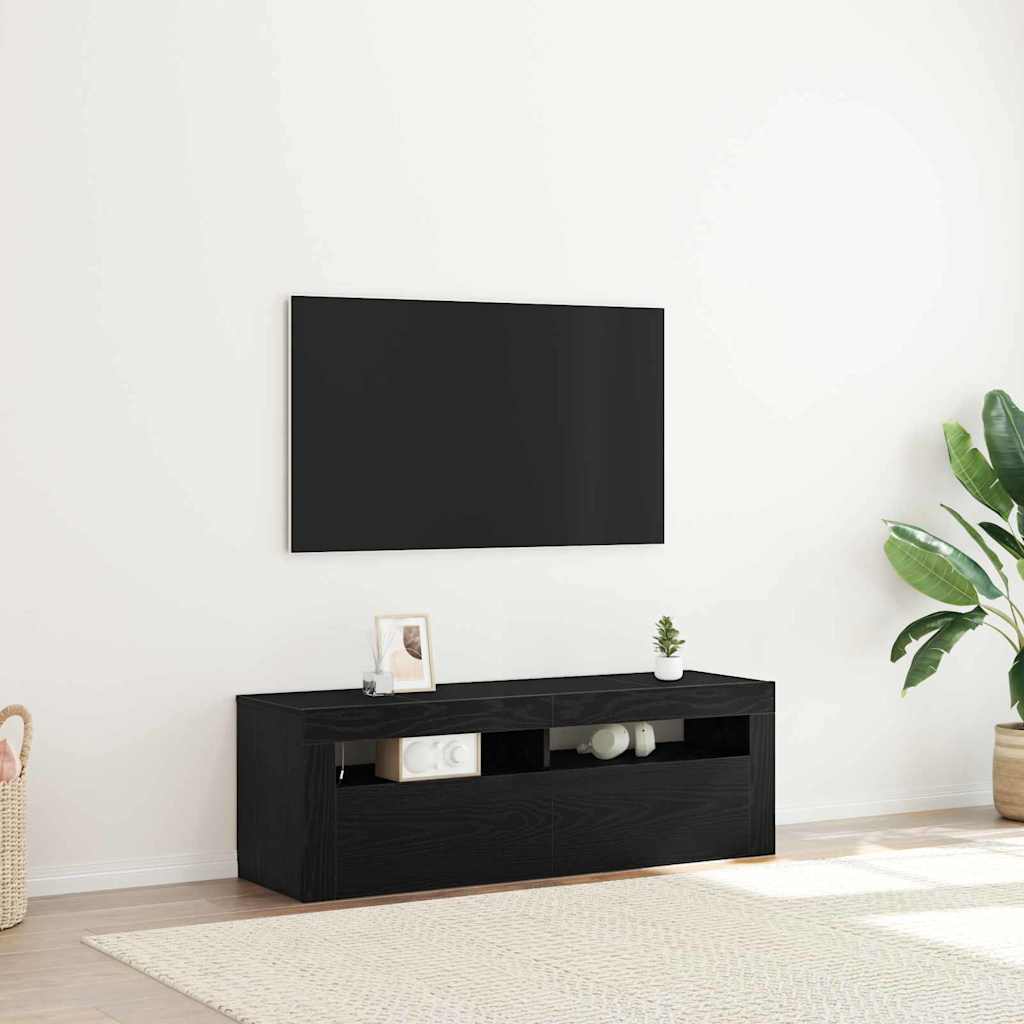 TV Cabinet Black 120 x 35 x 40 cm Engineered wood