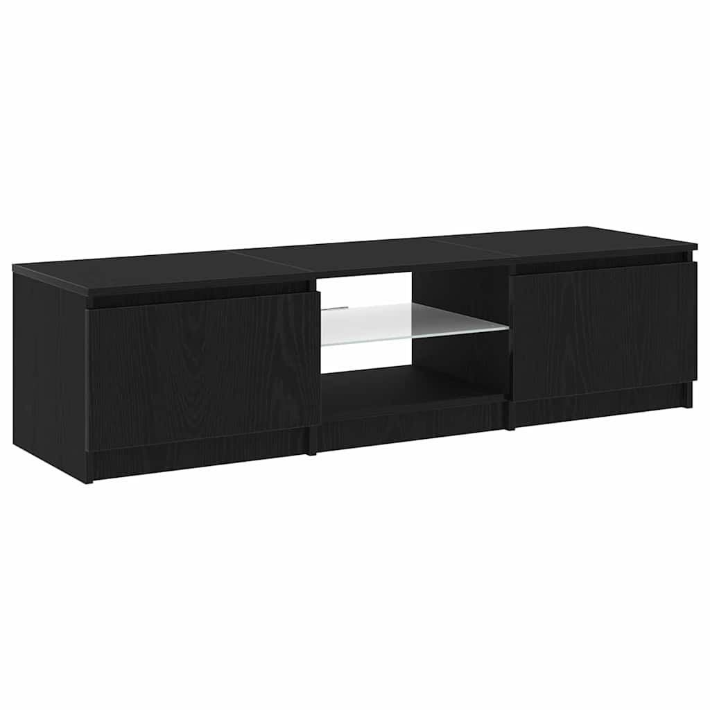 TV Cabinet Black 140 x 38.5 x 36 cm Engineered wood