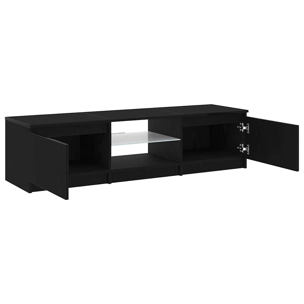 TV Cabinet Black 140 x 38.5 x 36 cm Engineered wood