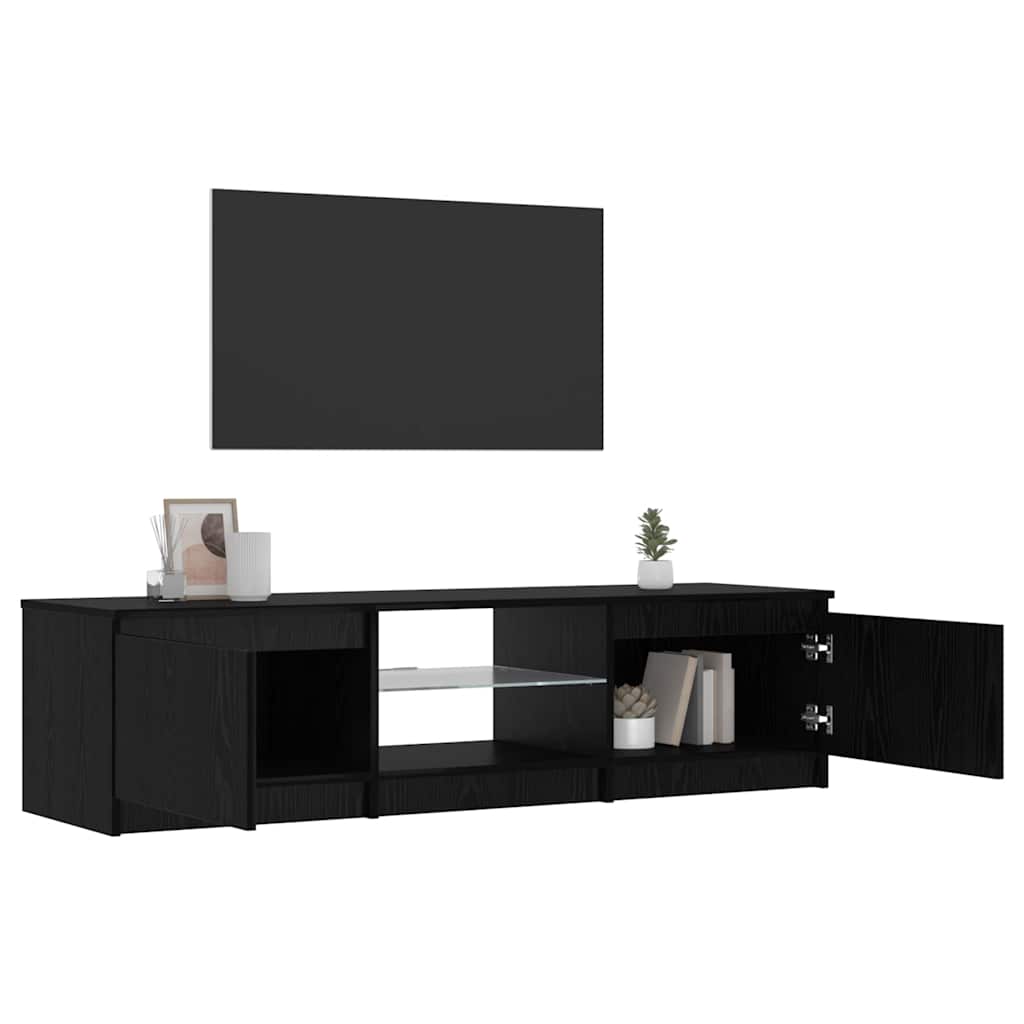 TV Cabinet Black 140 x 38.5 x 36 cm Engineered wood