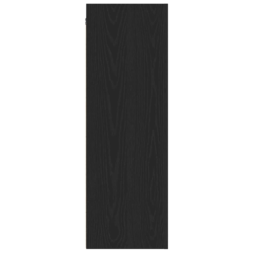 Wall TV Cabinet Black oak 30.5 x 30 x 90 cm Engineered wood