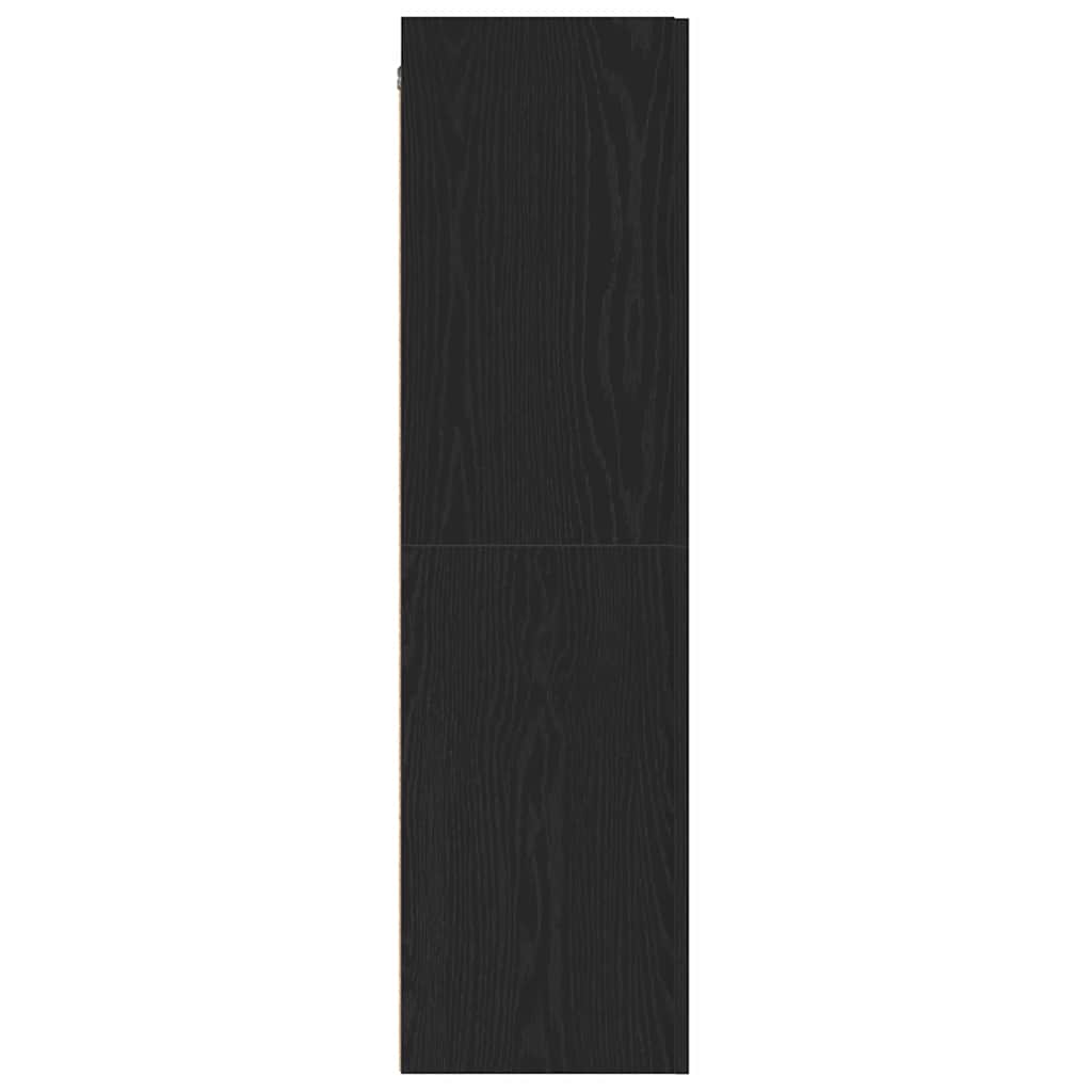 Wall TV Cabinet Black oak 30.5 x 30 x 110 cm Engineered wood