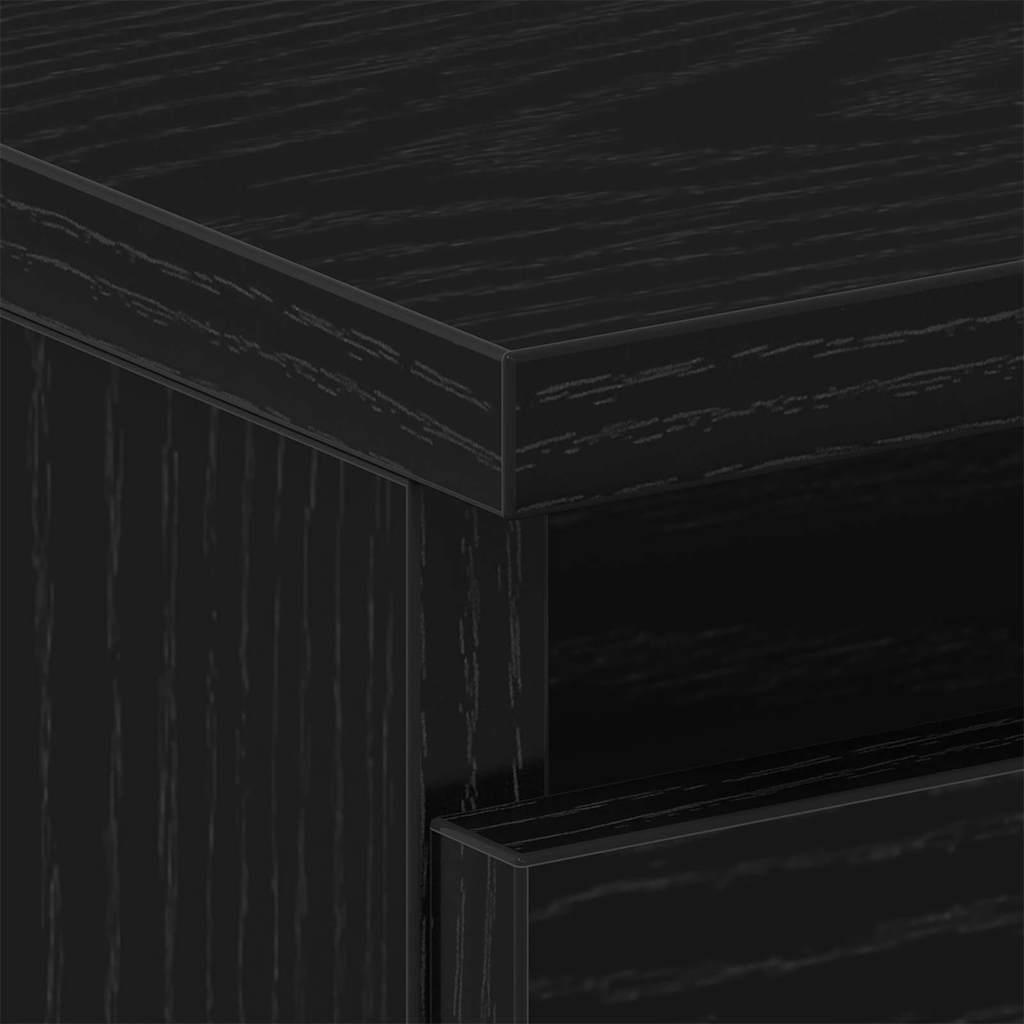 Bedside Cabinet Black oak 40 x 35 x 69 cm Engineered wood