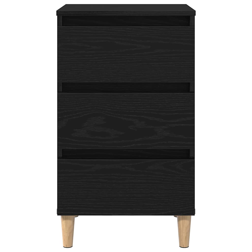 Bedside Cabinet Black oak 40 x 35 x 69 cm Engineered wood