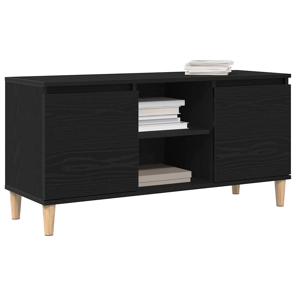 TV Cabinet Black 102 x 35 x 50 cm Engineered wood