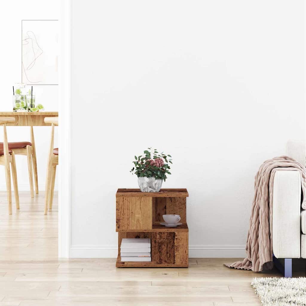 Side Table Old wood 40 x 40 x 40 cm Engineered wood