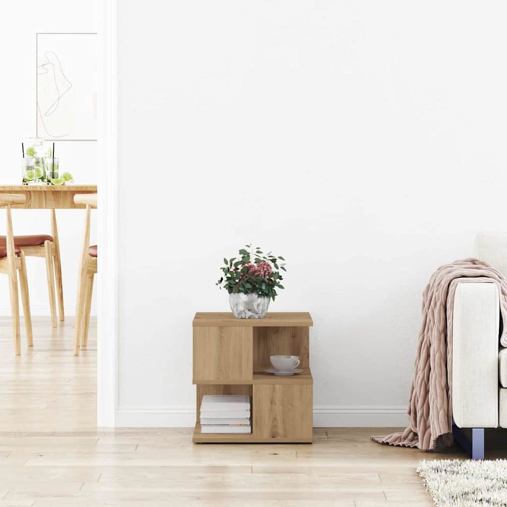 Side Table Artisan oak 40 x 40 x 40 cm Engineered wood