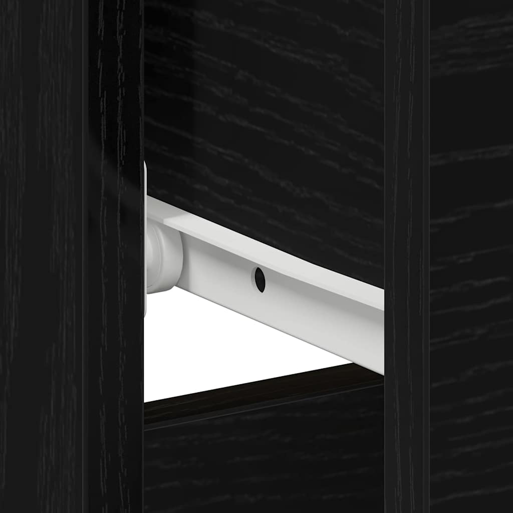 Bedside Cabinet Black oak 40 x 40 x 50 cm Engineered wood