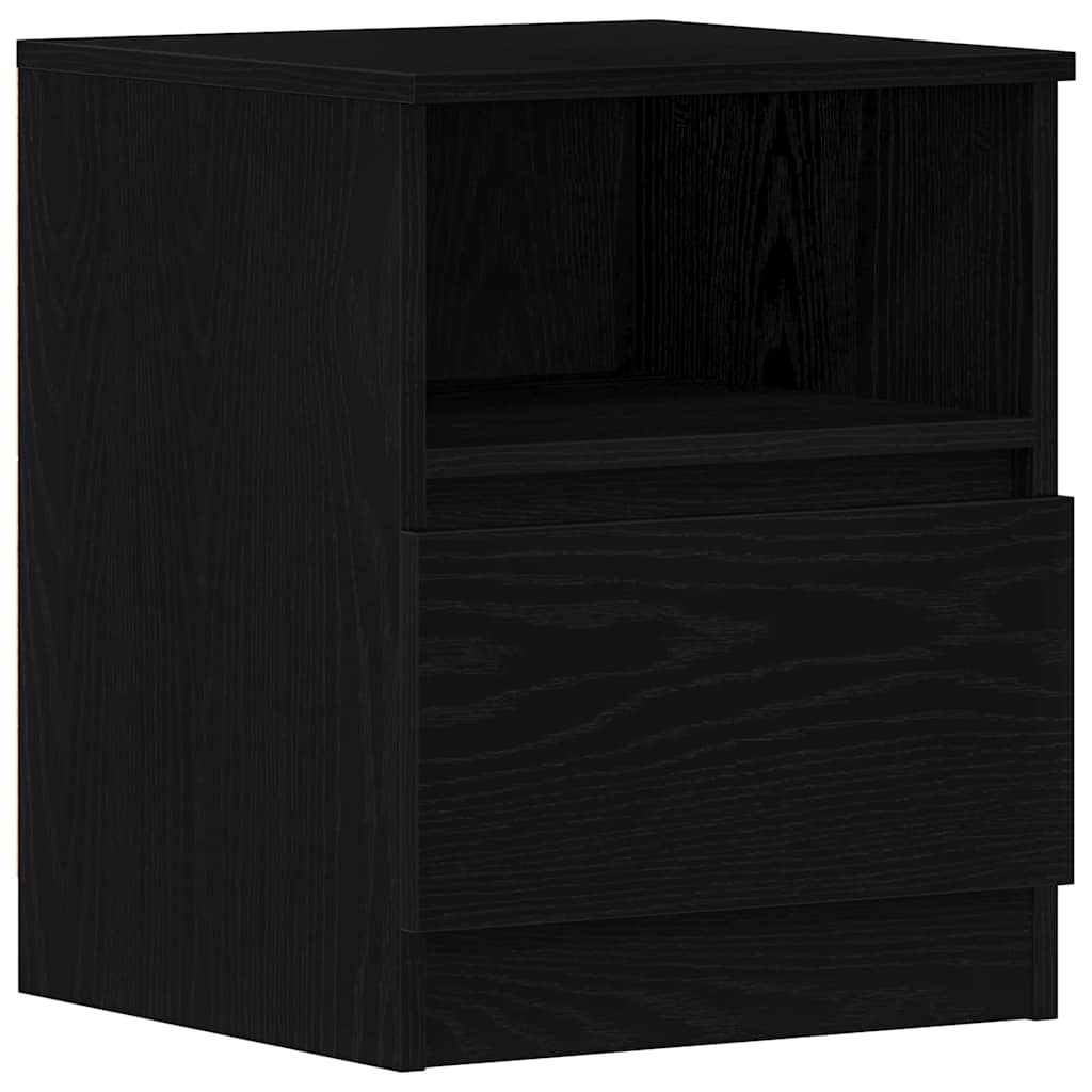 Bedside Cabinet 2 pcs Black oak 40 x 40 x 50 cm Engineered wood