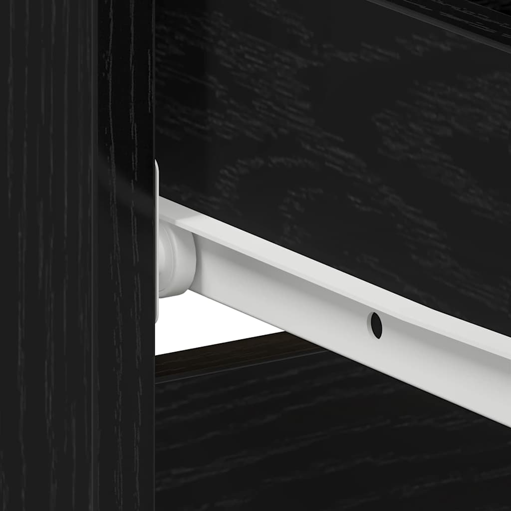 Bedside Cabinet Black oak 50 x 40 x 43.5 cm Engineered wood