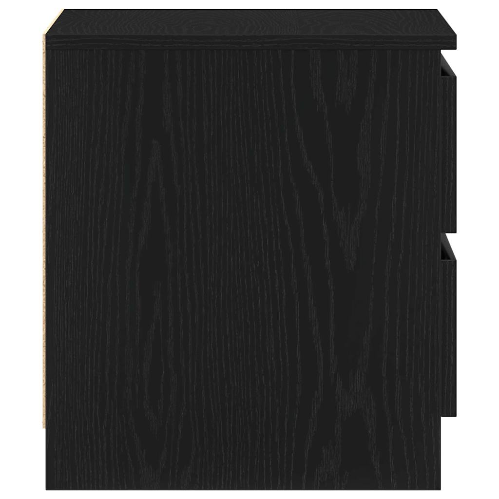 Bedside Cabinet Black oak 50 x 40 x 43.5 cm Engineered wood