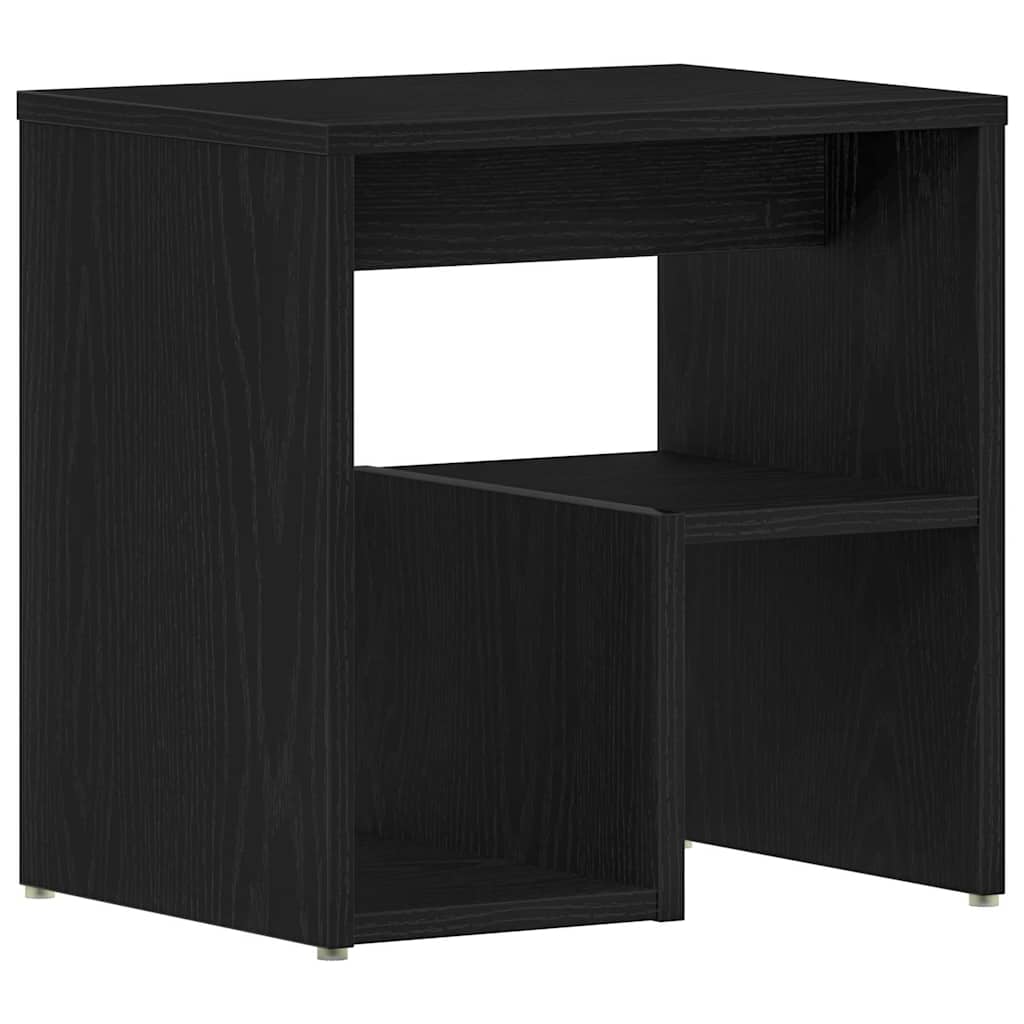 Bedside Cabinet Black oak 40 x 30 x 40 cm Engineered wood