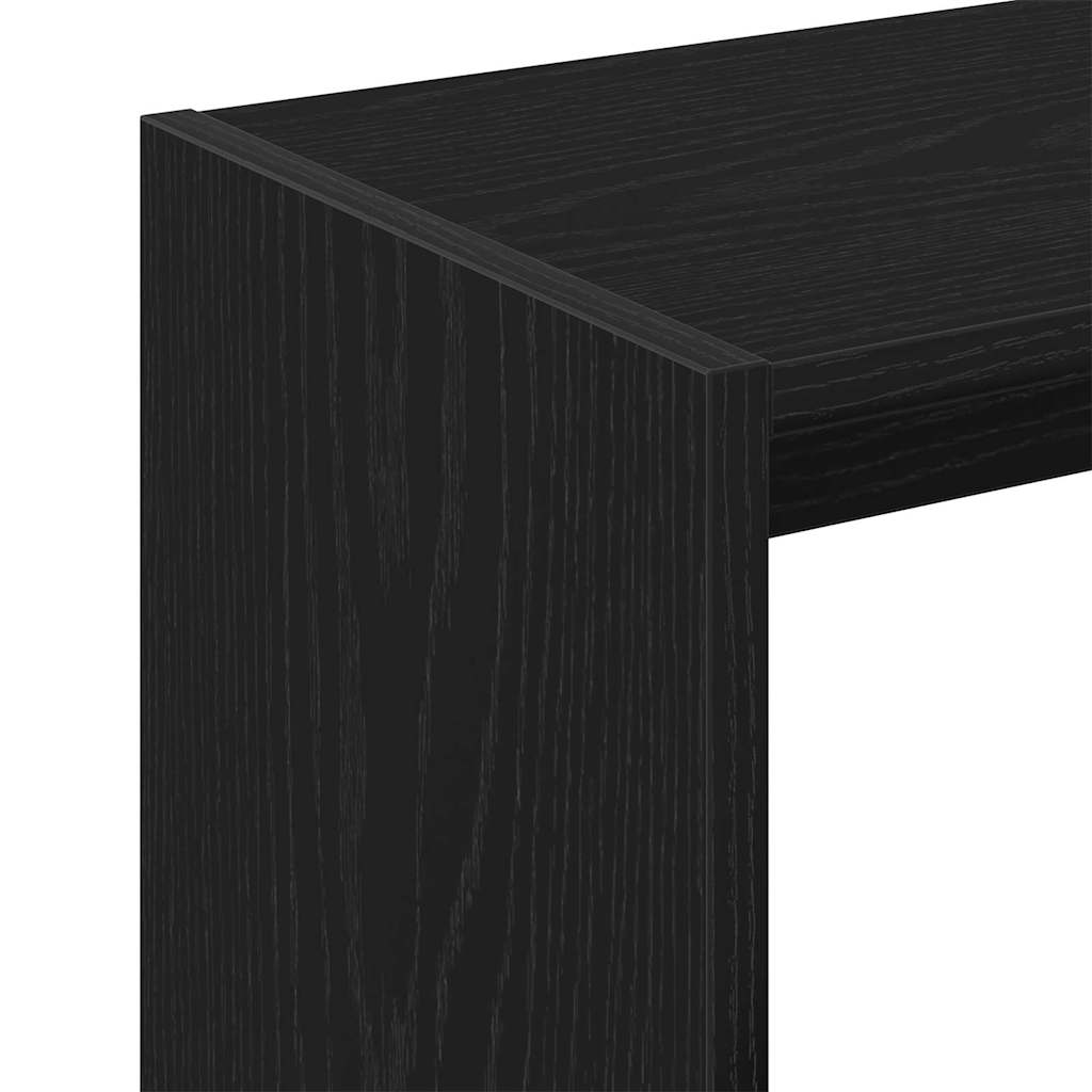Side Table Black oak 50 x 26 x 50 cm Engineered wood