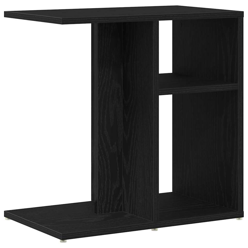Side Table Black oak 50 x 30 x 50 cm Engineered wood