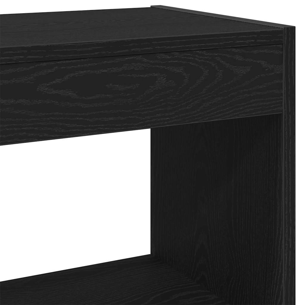 Book Cabinet Black oak 80 x 30 x 72 cm Engineered Wood