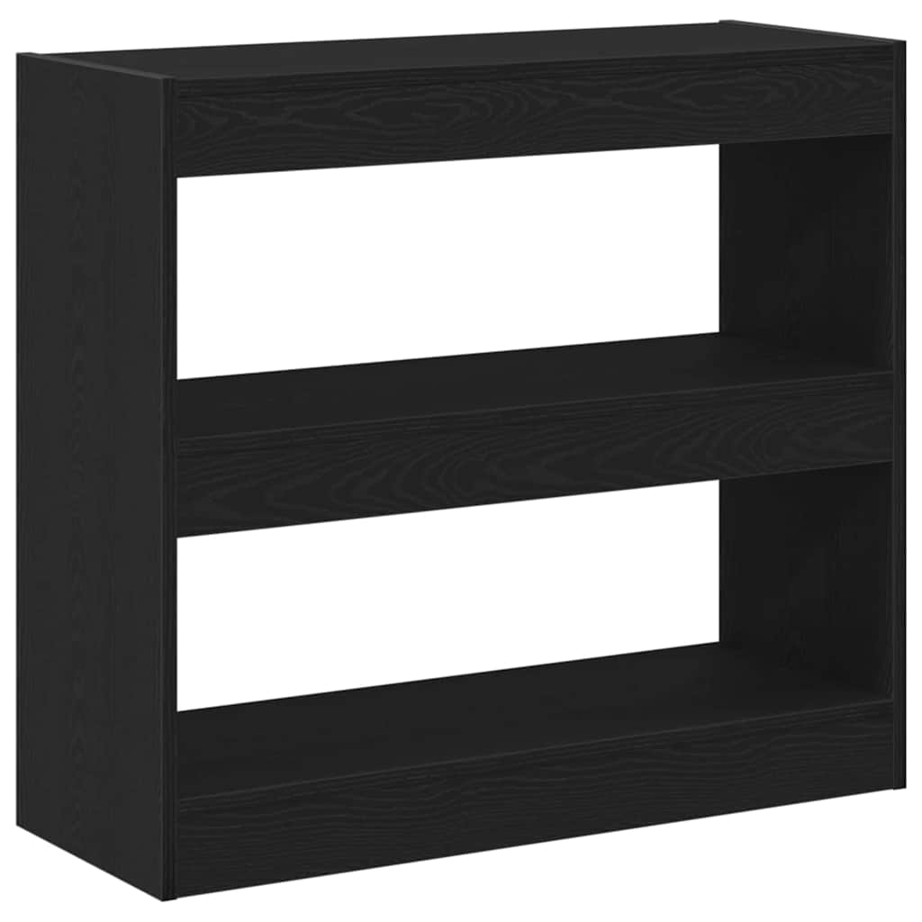 Book Cabinet Black oak 80 x 30 x 72 cm Engineered Wood