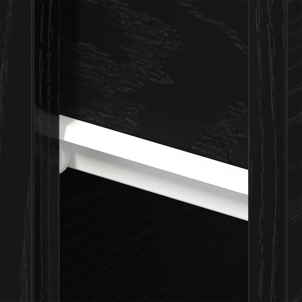 Bedside Cabinet with Drawer 2 pcs Black oak 46 x 29.5 x 30 cm