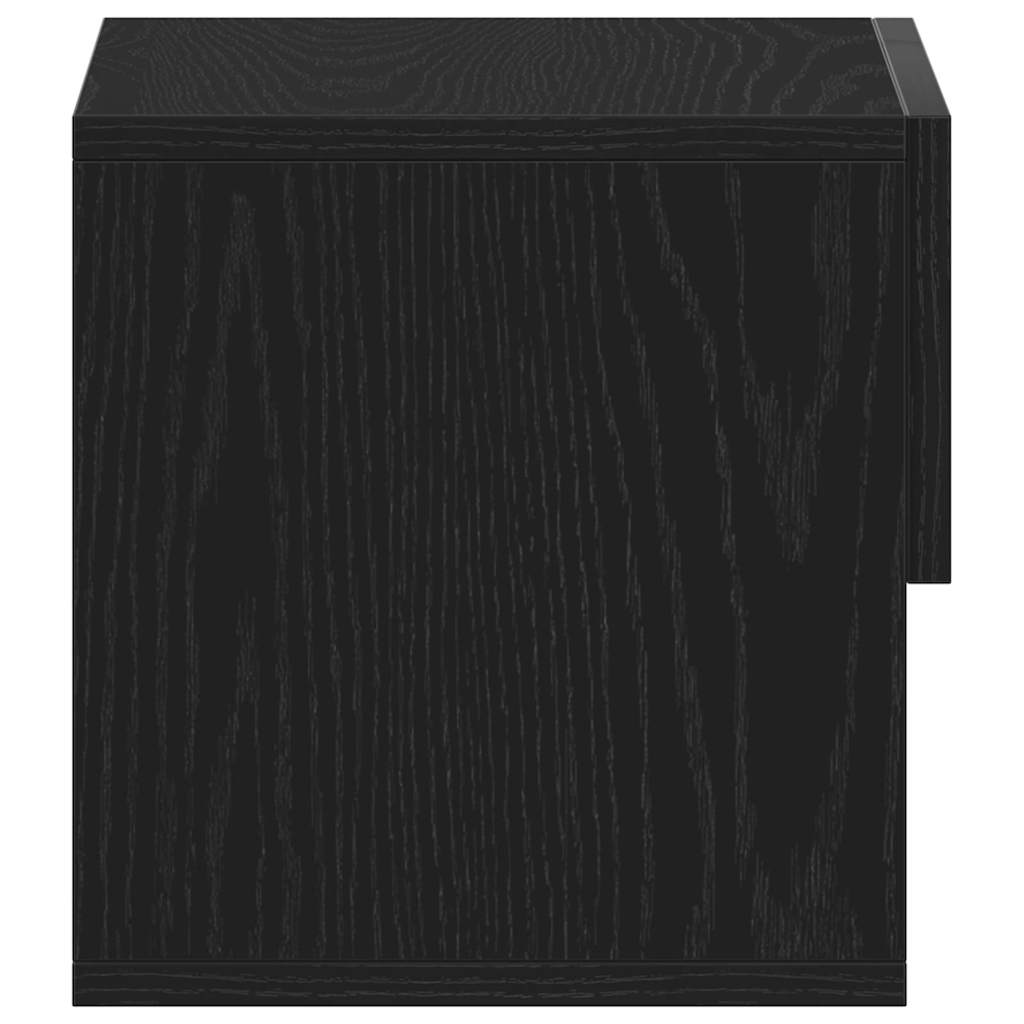Bedside Cabinet with Drawer 2 pcs Black oak 46 x 29.5 x 30 cm
