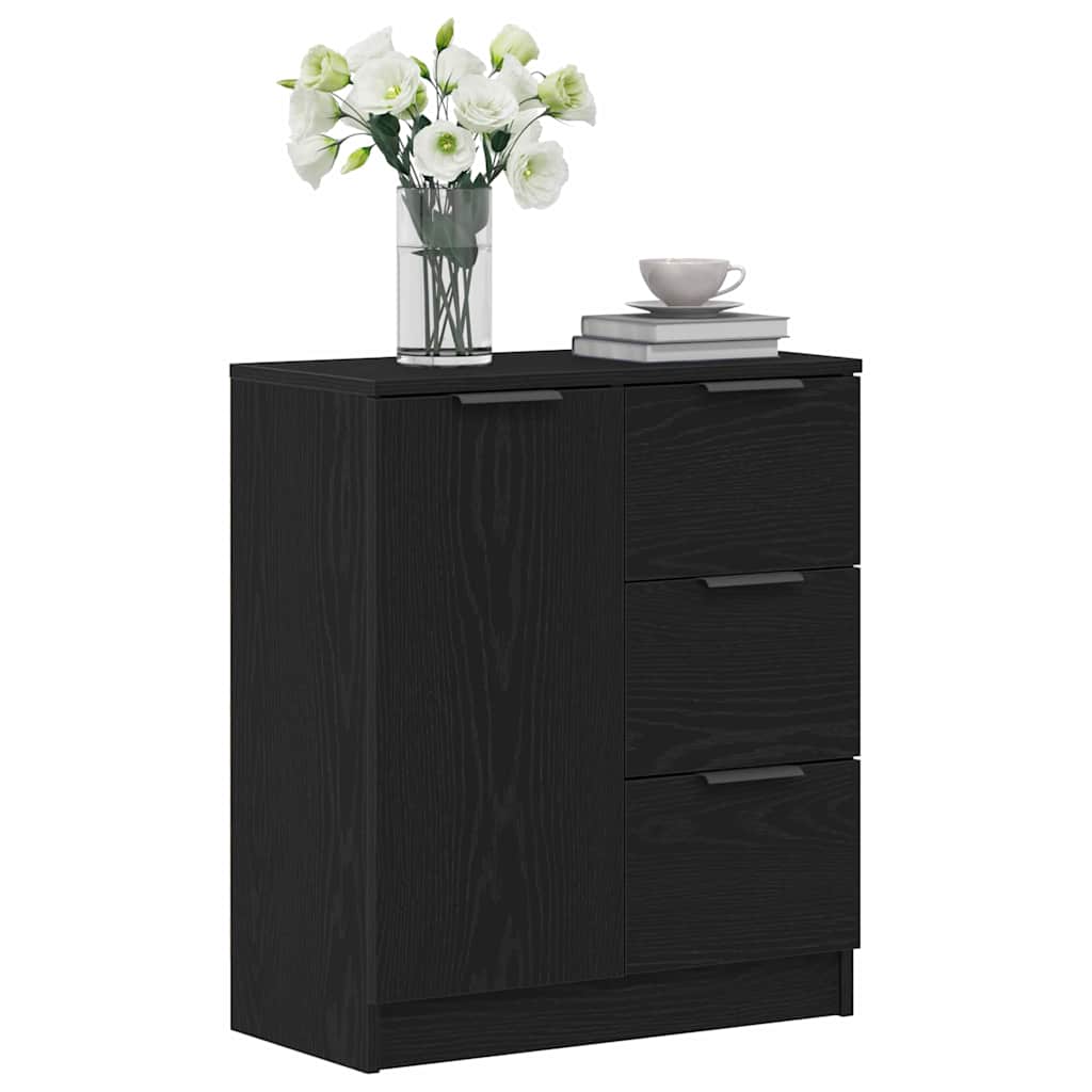 Sideboard with Drawer Black 60 x 30 x 70 cm Engineered wood