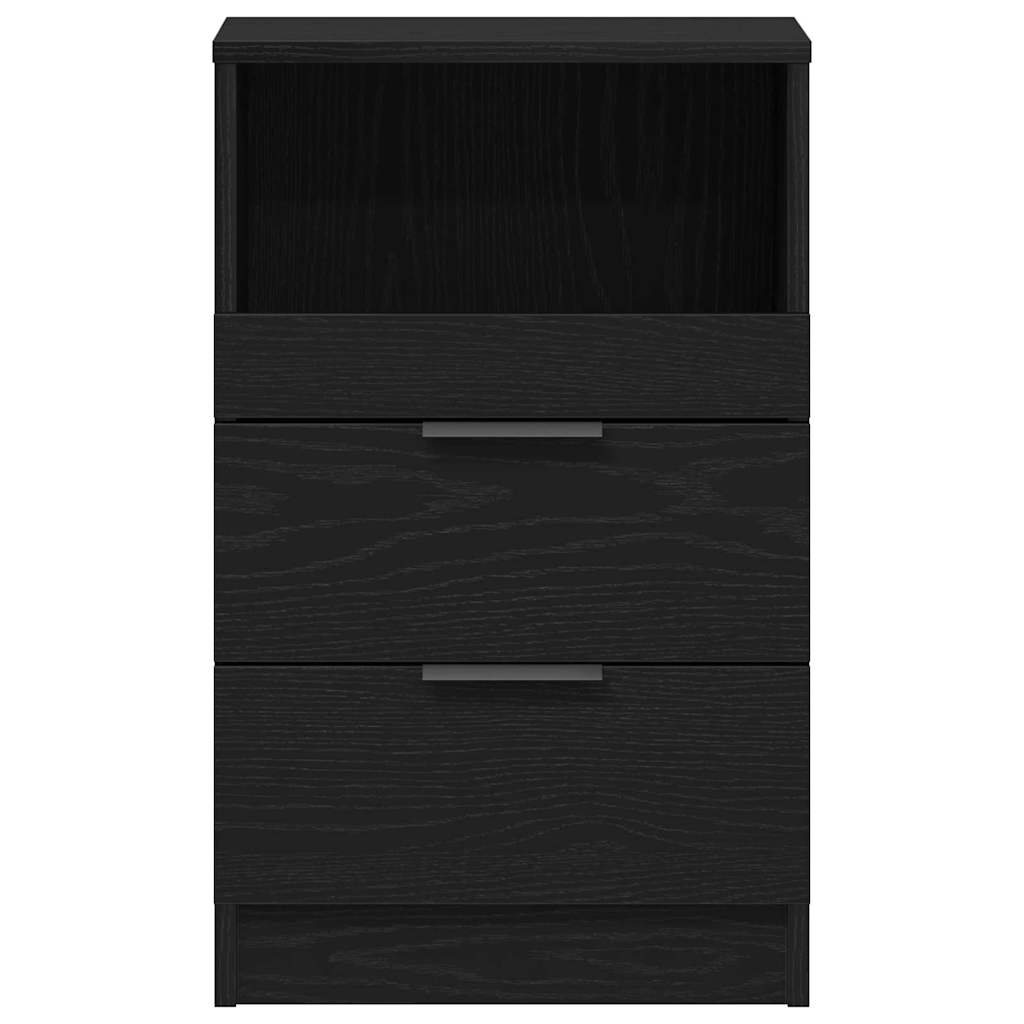 Bedside Cabinet Black oak 40 x 35 x 65 cm Engineered wood