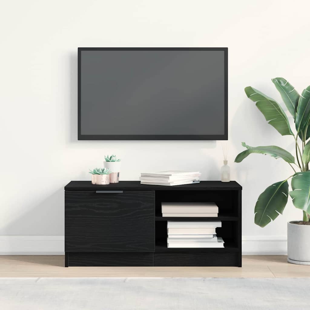 TV Cabinet Black 80 x 35 x 36.5 cm Engineered wood