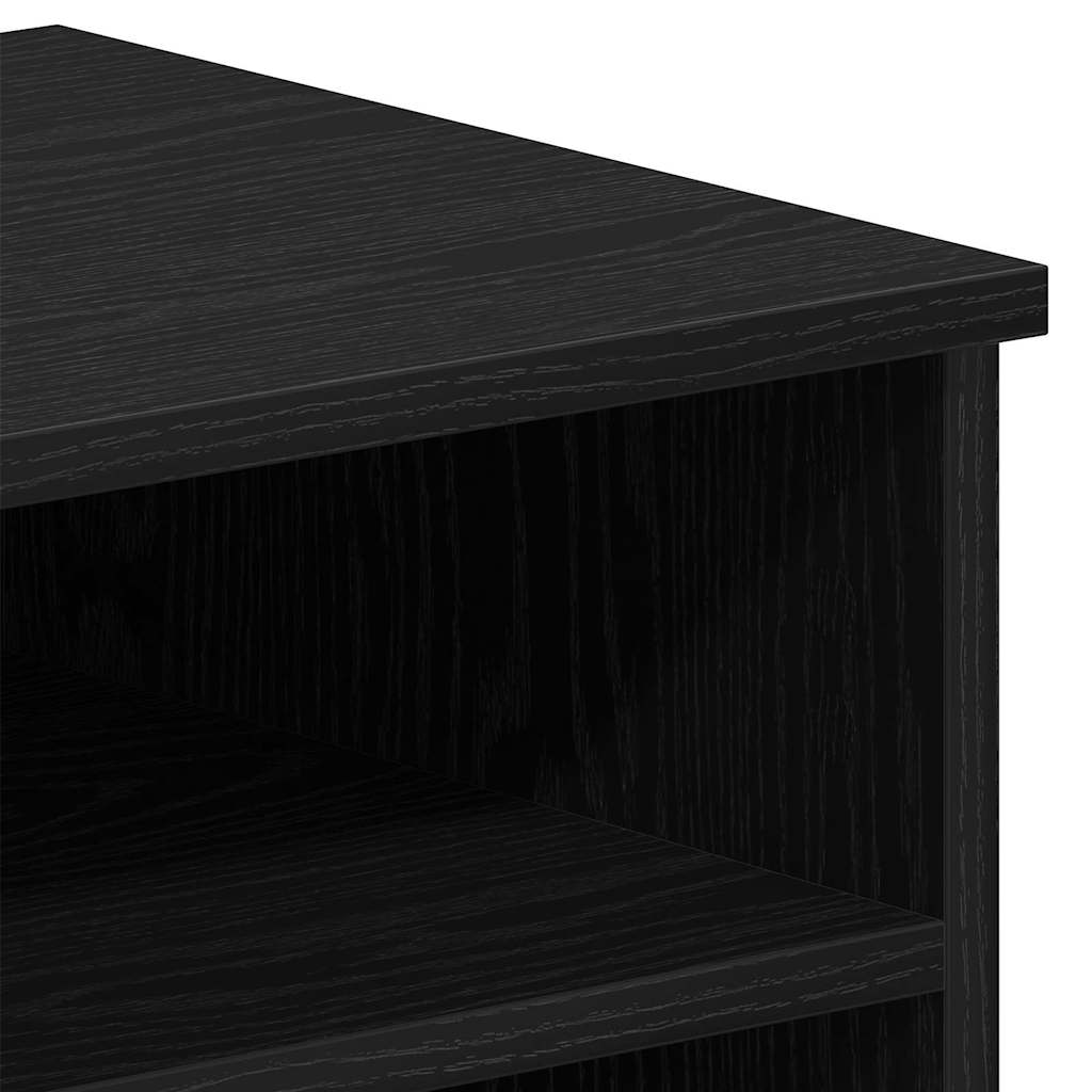 TV Cabinet 2 pcs Black 80 x 35 x 36.5 cm Engineered wood