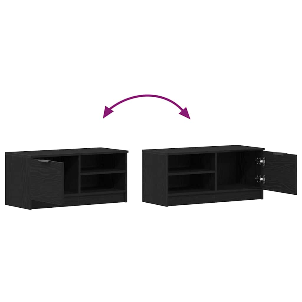 TV Cabinet 2 pcs Black 80 x 35 x 36.5 cm Engineered wood