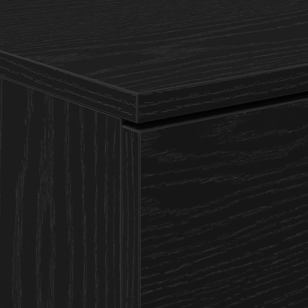 Bedside Cabinet 2 pcs Black oak 40 x 65 x 65 cm Engineered wood
