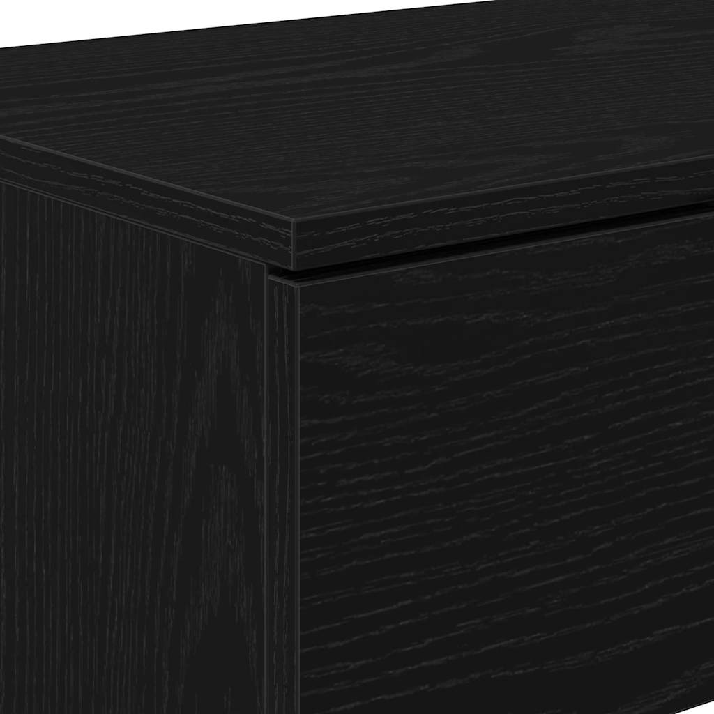 Console Table Black oak 90 x 36 x 75 cm Engineered wood