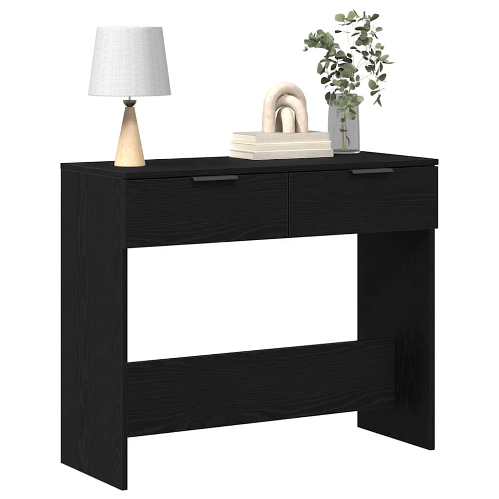 Console Table Black oak 90 x 36 x 75 cm Engineered wood
