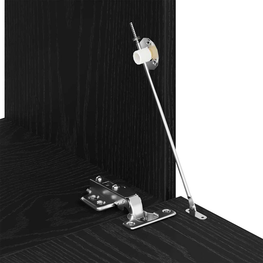 TV Cabinets 2 pcs Black oak 80 x 30 x 30 cm Engineered Wood