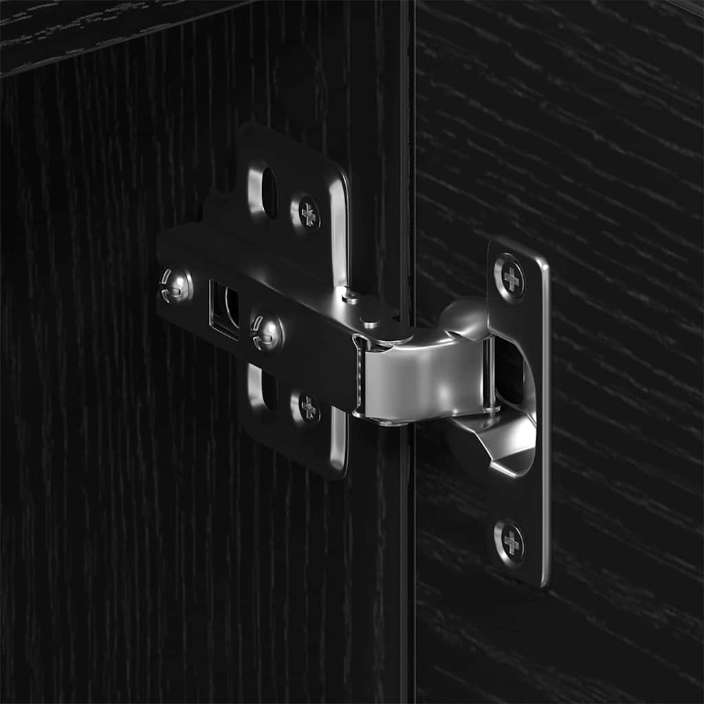 TV Cabinet Black oak 150 x 30 x 50 cm Engineered wood