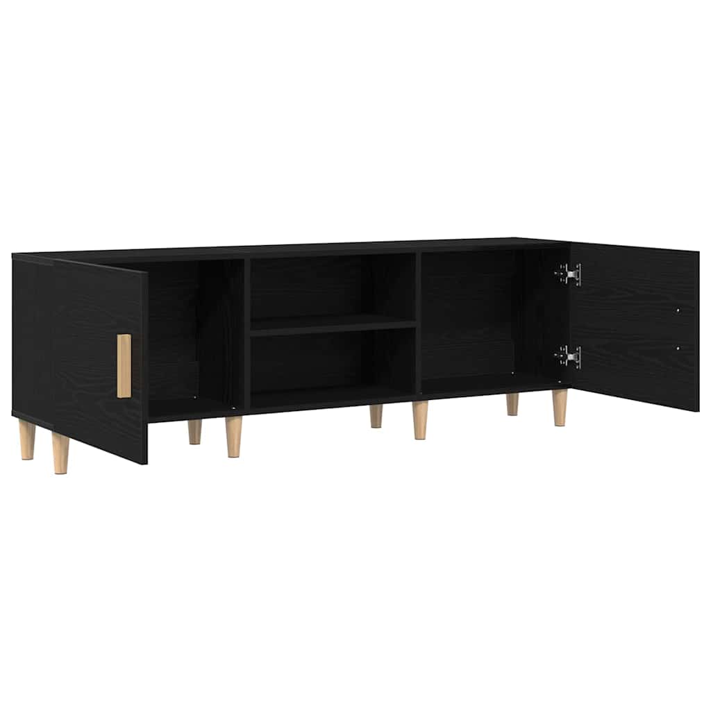 TV Cabinet Black oak 150 x 30 x 50 cm Engineered wood