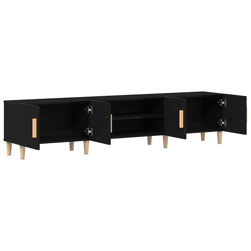 TV Cabinet Black oak 180 x 31.5 x 40 cm Engineered wood