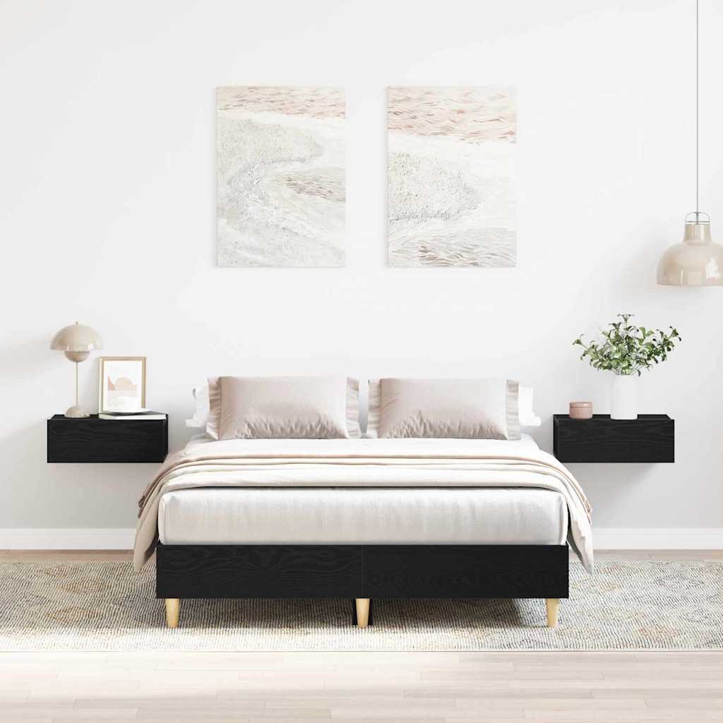 Bed FrameBlack oak 120 x 200 cm Engineered wood