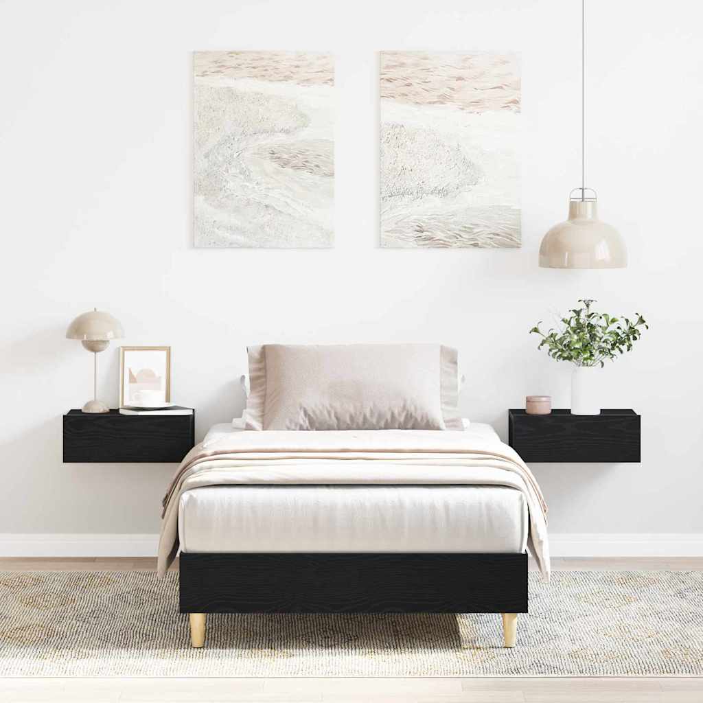 Bed FrameBlack oak 100 x 200 cm Engineered wood