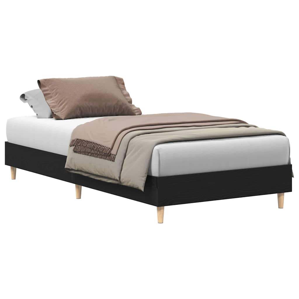 Bed FrameBlack oak 75 x 190 cm Engineered wood