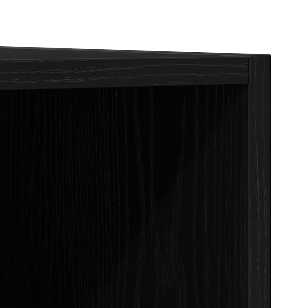 Record Cabinet Black oak 100 x 38 x 48 cm Engineered wood
